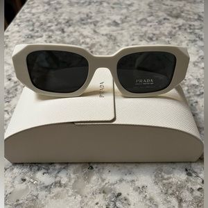PRADA Symbole Sunglasses in White NEW